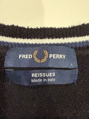 Fred Perry Tipped Cable V neck Short Sleeve Pullover Sweater